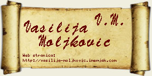 Vasilija Moljković vizit kartica